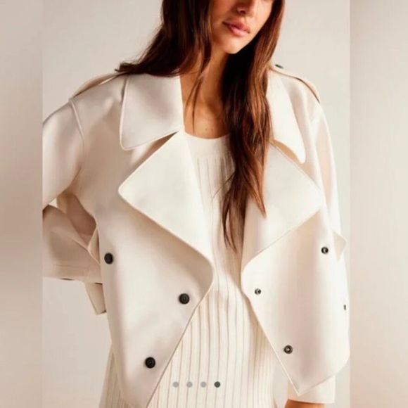 New WE THE FREE by Free People Alexis Vegan Leather Moto Jacket Cream Sz XS - Picture 1 of 17
